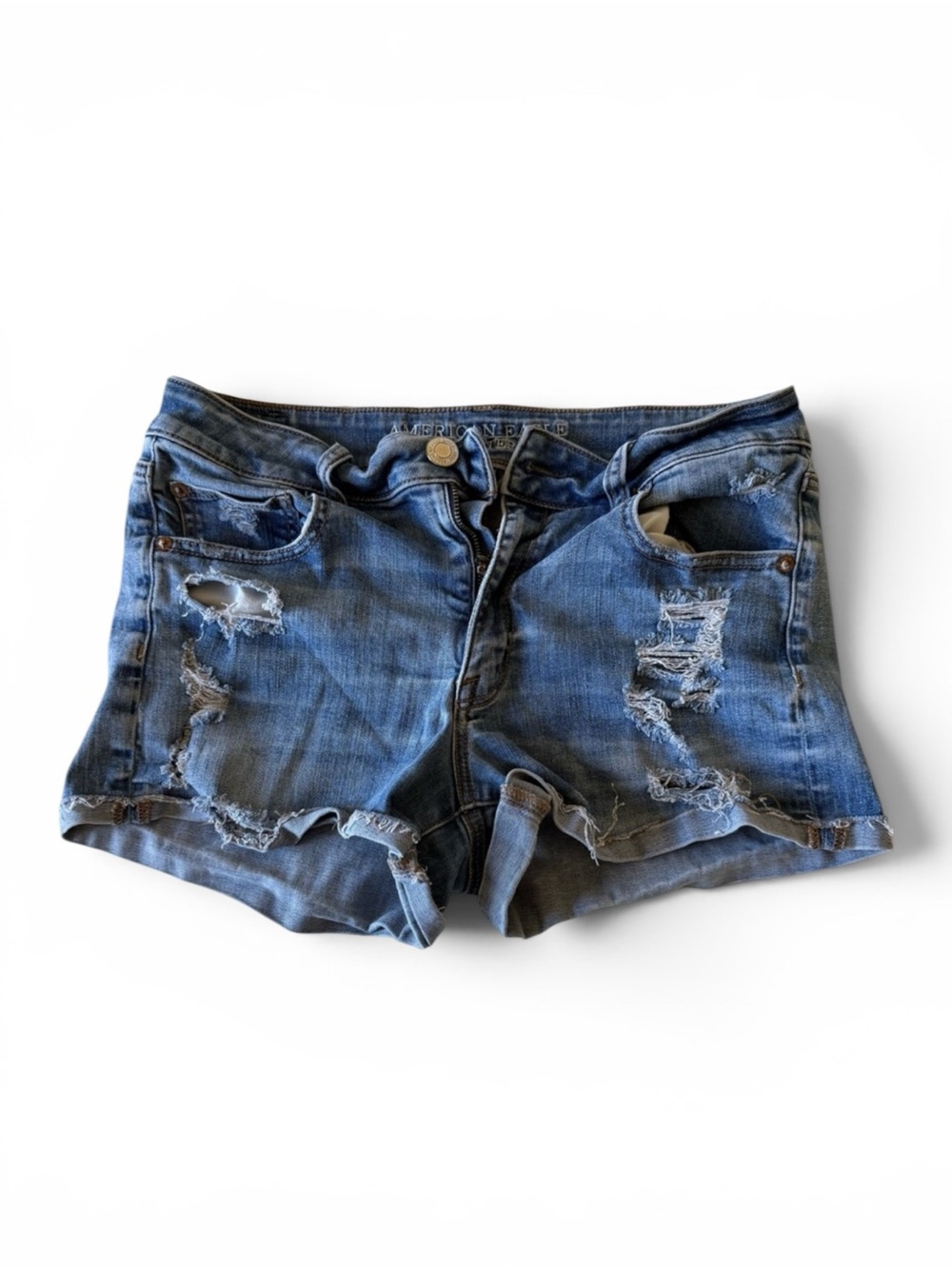 American Eagle Outfitters Ripped Blue Jean Shorts